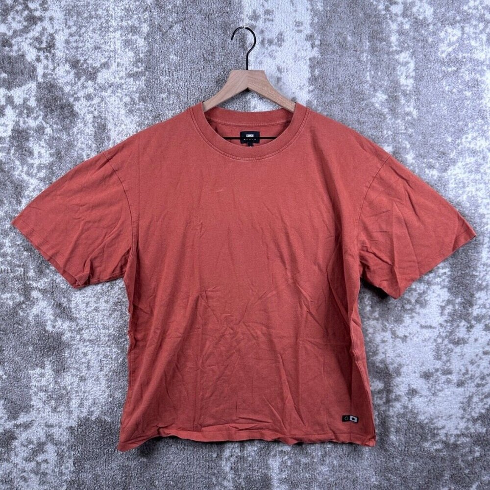 Edwin T Shirt Large Mens Orange Boxy Tee Short Sleeve Tokyo Casual Crew Neck